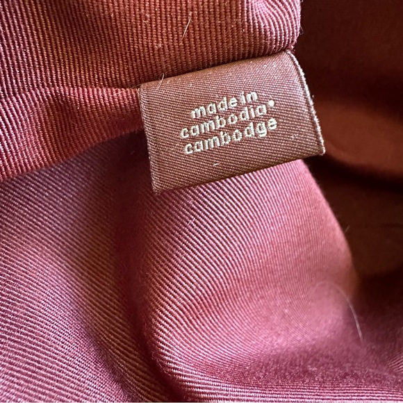 Coach storypatch maroon burgundy leather wristlet clutch - Picture 5 of 6